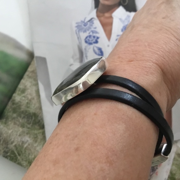 Mark White Designs Labradorite & Italian Leather Wrap Bracelet is NWOT! - Picture 4 of 10